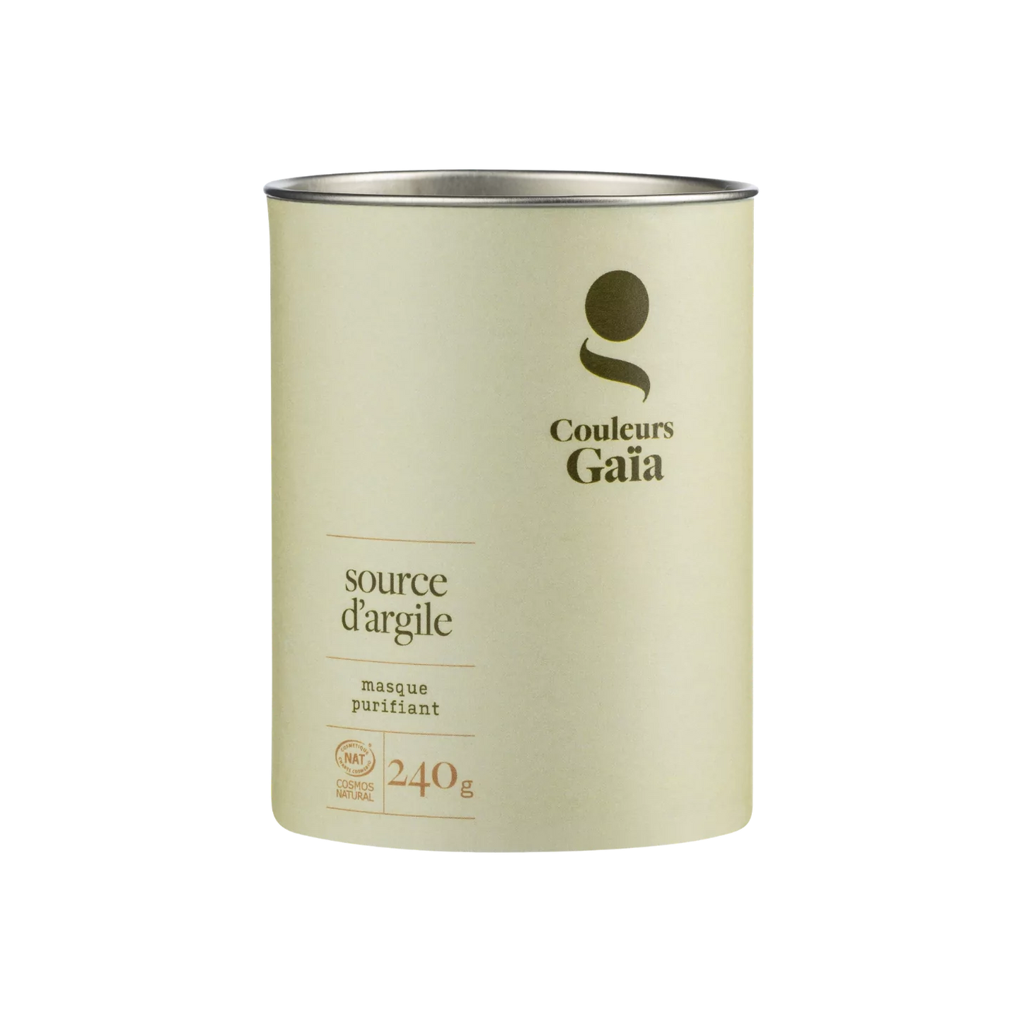 Couleurs Gaïa - Masque purifiant naturel - Source d'argile - 240 g