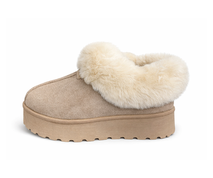 Bottines fourrées taupe