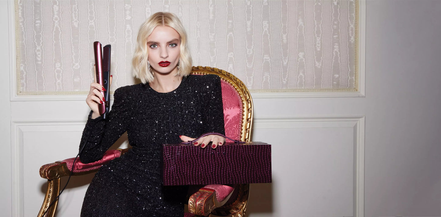 GHD - Coffret Noël Cherry Chic - Lisseur Gold - Bordeaux