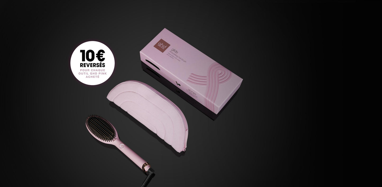 GHD - Brosse lissante Glide - Rose clair - Édition Limitée - Octobre Rose