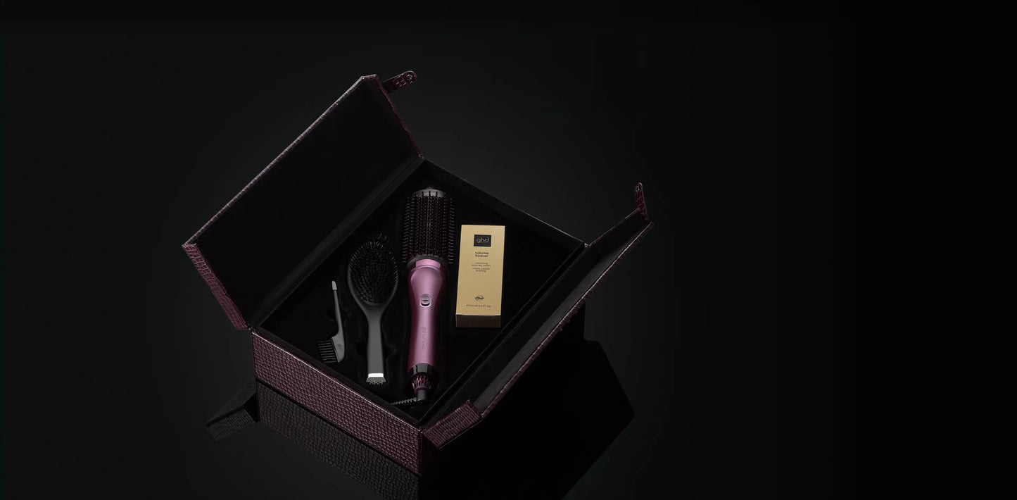 GHD - Coffret Noël Cherry Chic - Brosse soufflante Blowdry - Bordeaux