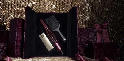 GHD - Coffret Noël Cherry Chic - Lisseur séchant Duet Style - Bordeaux