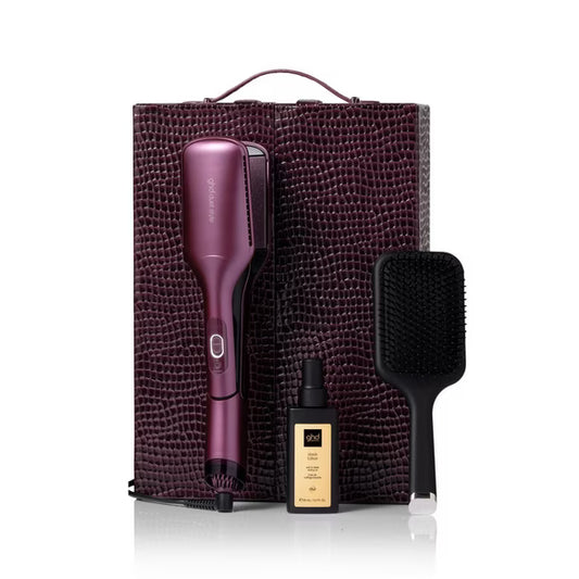 GHD - Coffret Noël Cherry Chic - Lisseur séchant Duet Style - Bordeaux