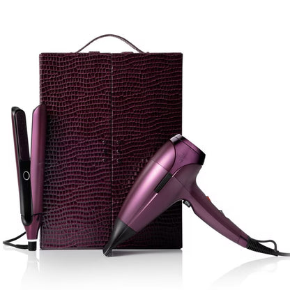 GHD - Coffret Deluxe Noël Cherry Chic - Lisseur & Sèche cheveux - Bordeaux