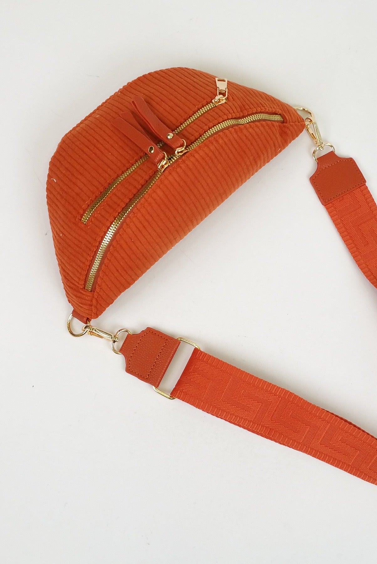 Banane effet velours côtelé - orange