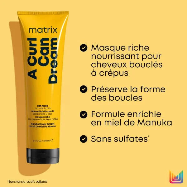 Matrix - Masque nourrisant A Curl Can Dream - Cheveux bouclés frisés & crépus - 250 ml