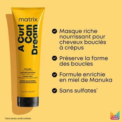 Matrix - Masque nourrisant A Curl Can Dream - Cheveux bouclés frisés & crépus - 250 ml