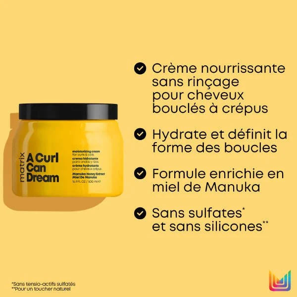 Matrix - Crème sans rinçage A Curl Can Dream - Cheveux bouclés frisés & crépus - 500 ml